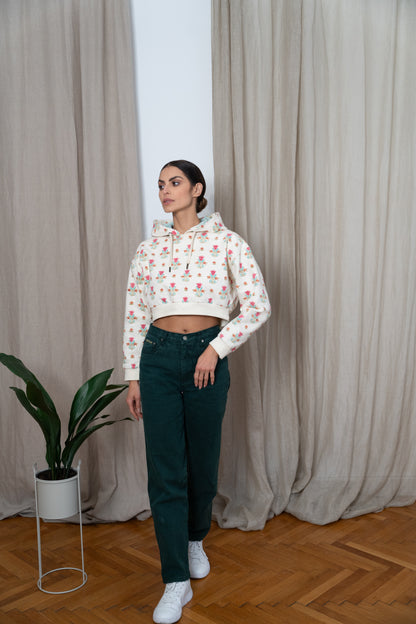 Tulip Blossom Hoodie – Cropped